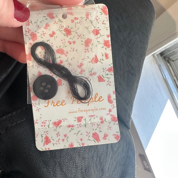 Free People Vegan Leather Jacket with Hood Sz S - Picture 8 of 9